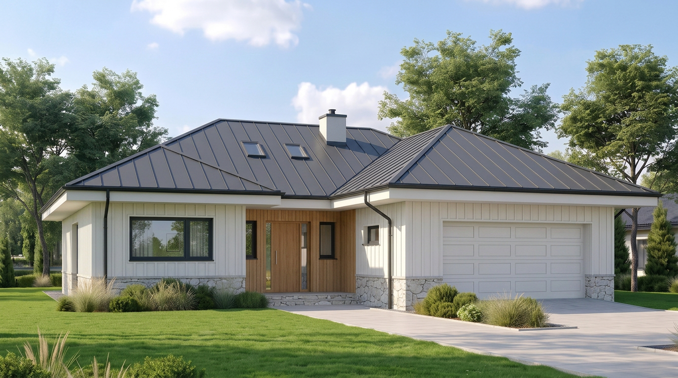 Styl elewacji: Modern Farmhouse