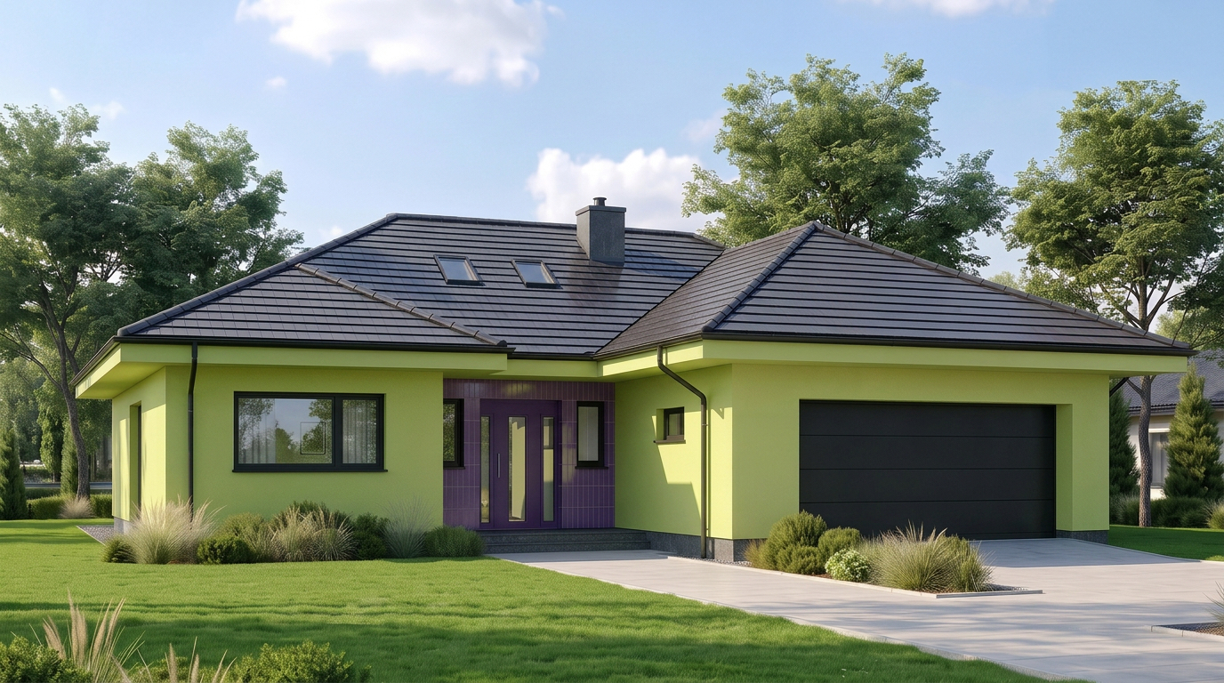 Styl elewacji: Limonkowy alarm
