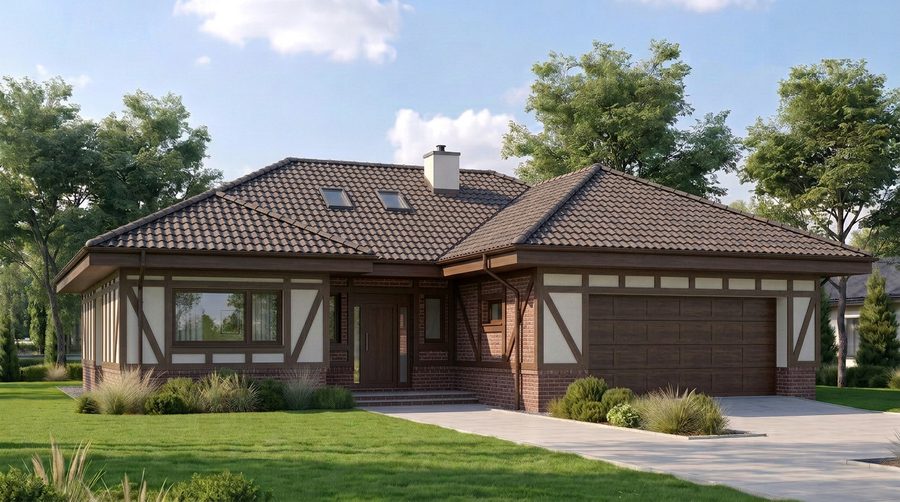 Styl elewacji: Tudor Revival